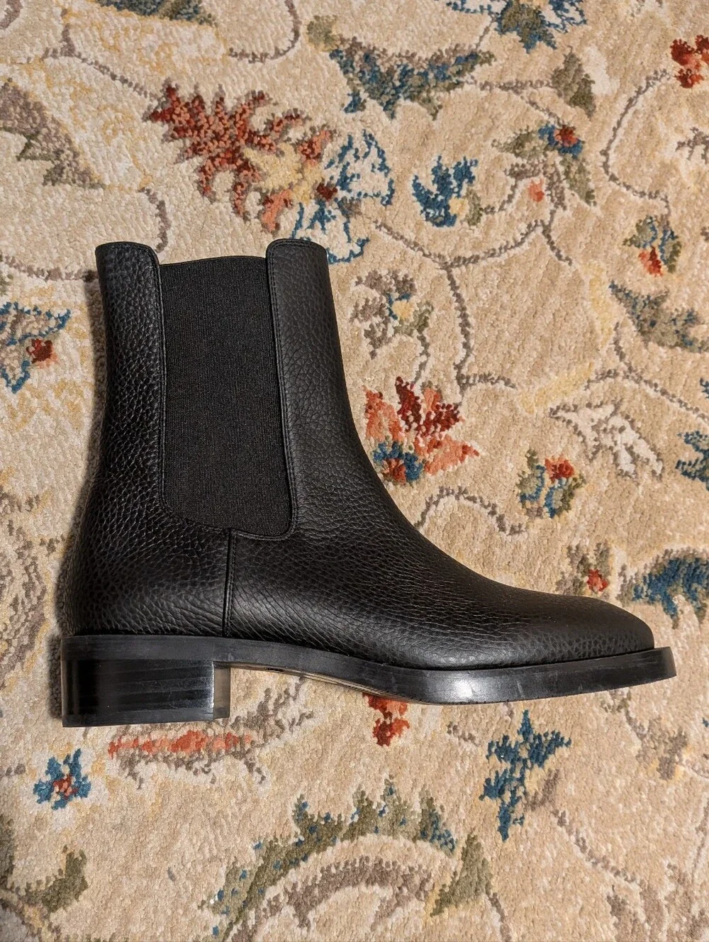 Stuart Weitzman Lenora Pebbled Leather Chelsea Boots